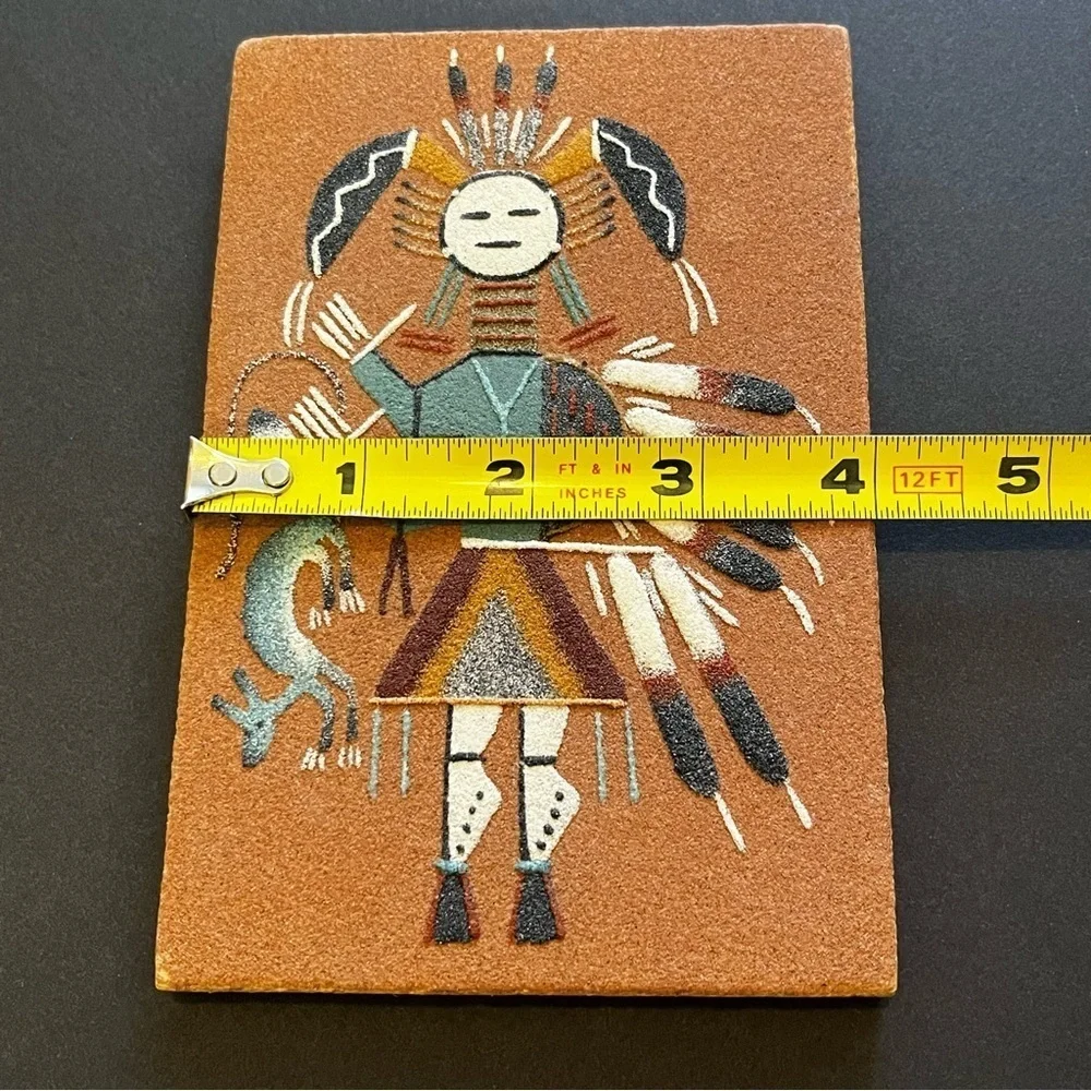 Navajo Sand Painting Hunchback Yei Native American Harvest Abundance Healing